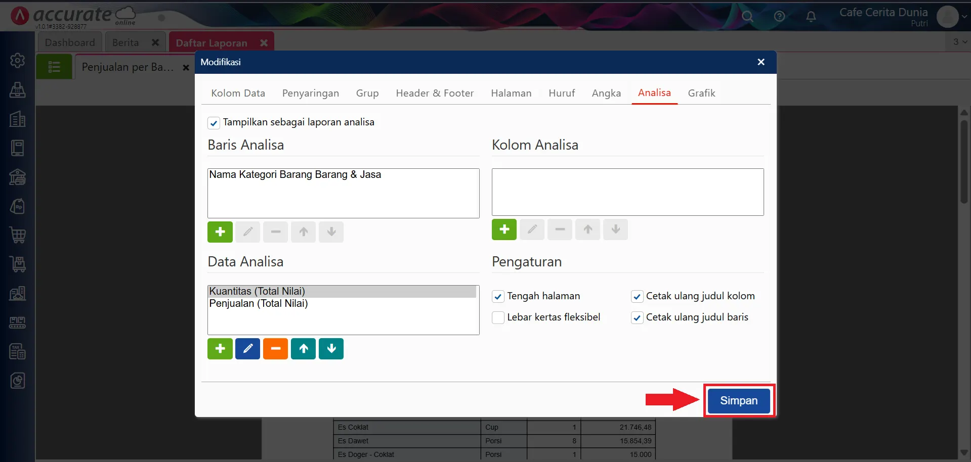 13 Membuat Laporan Penjualan Per Kategori Barang